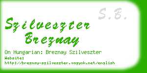 szilveszter breznay business card